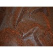 Copper Embossed Floral Faux Vinyl upholstery fabric per yard